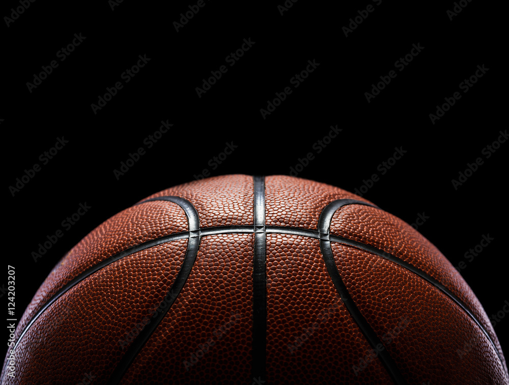 basketball isolated on black